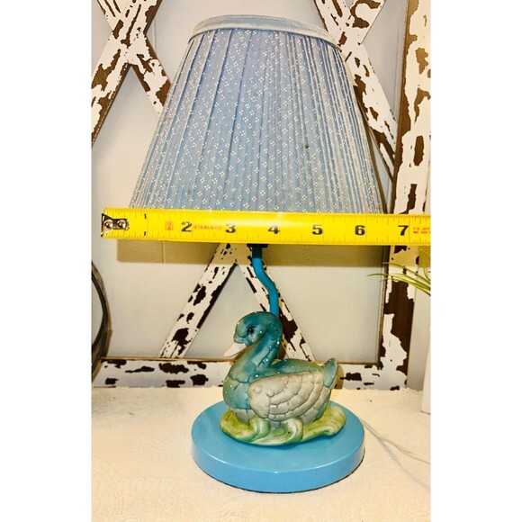 Vintage RARE Blue and Lavender Goose Lamp 14 inches - Picture 6 of 8
